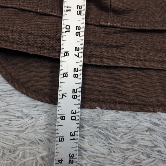 Berne Jacket Mens L Brown Hood Canvas Barn Chore Coat Work Pockets Farmer Seed - Picture 4 of 16